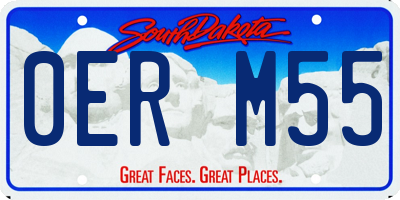 SD license plate 0ERM55
