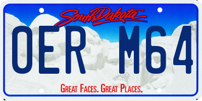 SD license plate 0ERM64