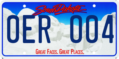 SD license plate 0ERO04