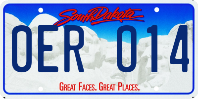 SD license plate 0ERO14