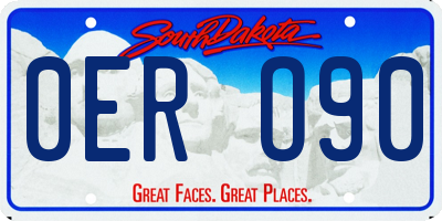 SD license plate 0ERO90