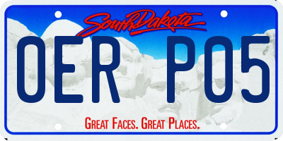 SD license plate 0ERP05