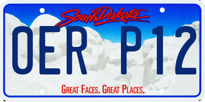 SD license plate 0ERP12