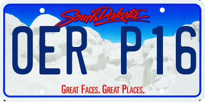 SD license plate 0ERP16