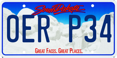 SD license plate 0ERP34