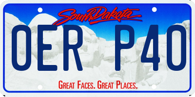 SD license plate 0ERP40