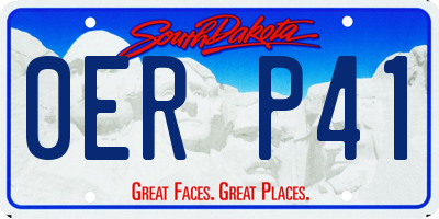 SD license plate 0ERP41