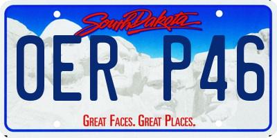 SD license plate 0ERP46