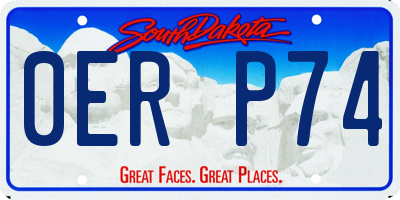 SD license plate 0ERP74