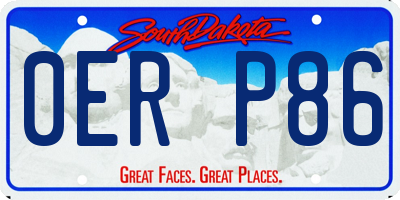 SD license plate 0ERP86