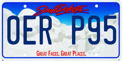 SD license plate 0ERP95