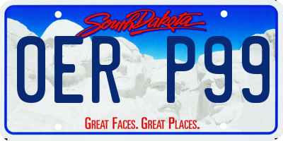 SD license plate 0ERP99