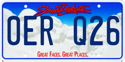 SD license plate 0ERQ26