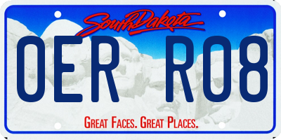 SD license plate 0ERR08