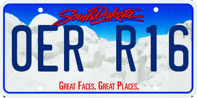 SD license plate 0ERR16
