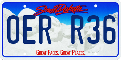 SD license plate 0ERR36