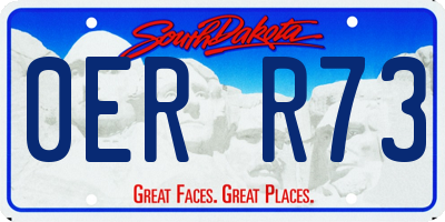 SD license plate 0ERR73