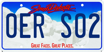 SD license plate 0ERS02