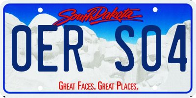 SD license plate 0ERS04