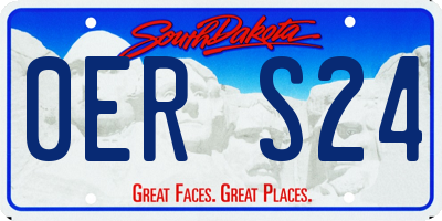 SD license plate 0ERS24