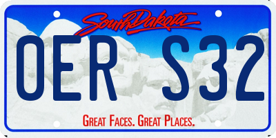 SD license plate 0ERS32