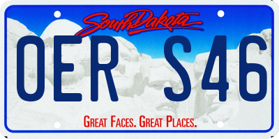 SD license plate 0ERS46