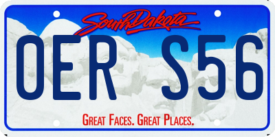 SD license plate 0ERS56