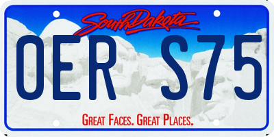 SD license plate 0ERS75