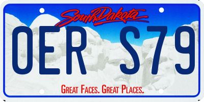 SD license plate 0ERS79