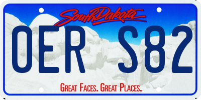 SD license plate 0ERS82