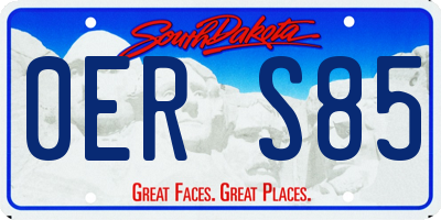 SD license plate 0ERS85