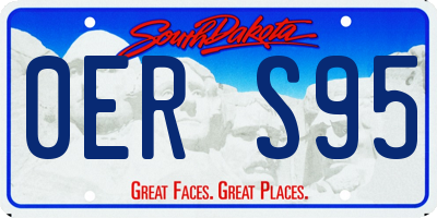 SD license plate 0ERS95