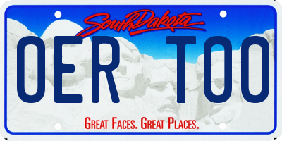 SD license plate 0ERT00
