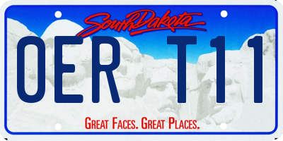 SD license plate 0ERT11