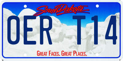 SD license plate 0ERT14