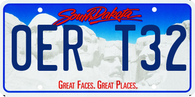 SD license plate 0ERT32