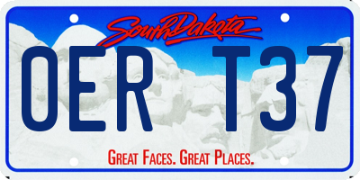 SD license plate 0ERT37