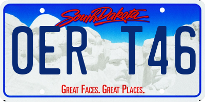 SD license plate 0ERT46