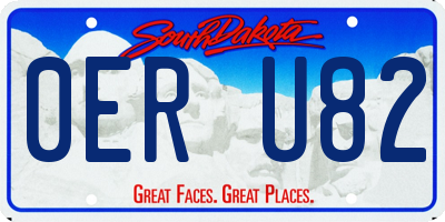 SD license plate 0ERU82