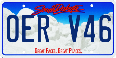 SD license plate 0ERV46
