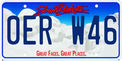 SD license plate 0ERW46