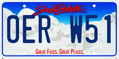 SD license plate 0ERW51