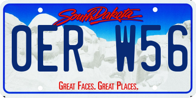 SD license plate 0ERW56