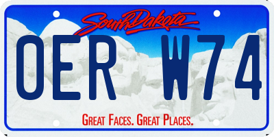 SD license plate 0ERW74