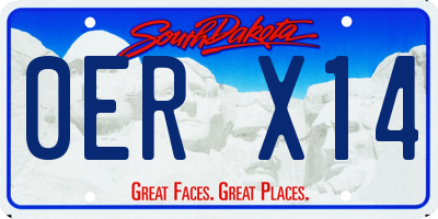 SD license plate 0ERX14