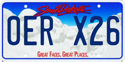 SD license plate 0ERX26