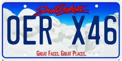 SD license plate 0ERX46