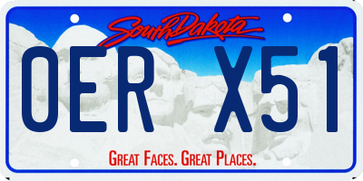 SD license plate 0ERX51