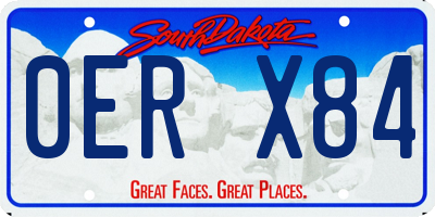 SD license plate 0ERX84