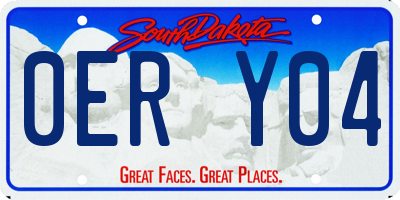 SD license plate 0ERY04